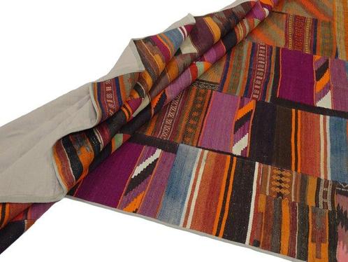 Kelim Patchwork - Gereinigd - Vloerkleed - 301 cm - 205 cm, Huis en Inrichting, Stoffering | Tapijten en Kleden