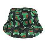 Bucket Hat Hoedje – Kikker Print - Omkeerbaar – One Size –, Nieuw