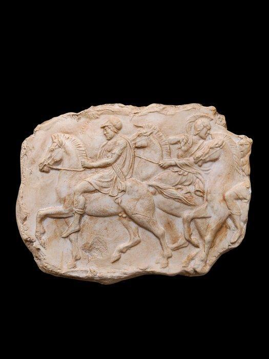 sculptuur, Bassorilievo  Pretoriani Romani  - 18 cm -, Antiek en Kunst, Curiosa en Brocante