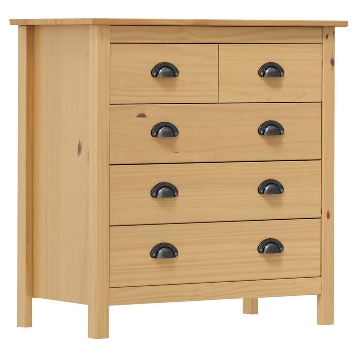 vidaXL Dressoir Hill 79x40x80 cm massief grenenhout, Huis en Inrichting, Kasten | Dressoirs, 25 tot 50 cm, Nieuw, 50 tot 100 cm