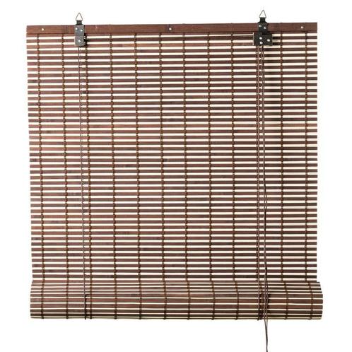 Bamboe rolgordijn - bruin - 120x180 cm, Huis en Inrichting, Stoffering | Gordijnen en Lamellen, Verzenden