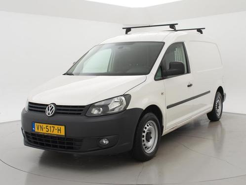 Volkswagen Caddy 1.6 TDI MAXI L2H1, Auto's, Bestelauto's, Lease, Zwart, Handgeschakeld, Wit, Financial lease, Stof, Diesel, ABS