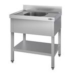 GGM Gastro | Spoeltafel ECO - 800x600mm - met bodemschap & 1, Verzenden