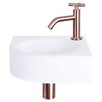 Differnz Cleo fonteinset keramiek - kraan kruis rood koper, Doe-het-zelf en Verbouw, Sanitair, Verzenden, Nieuw