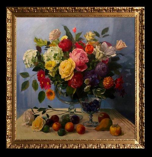 Johannes Maria Hansen (1933-2024) - Un Bouquet pour, Antiek en Kunst, Kunst | Schilderijen | Klassiek