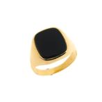 Gouden zegelring met onyx (herenring, heren, gouden ring), Sieraden, Tassen en Uiterlijk, Ringen, Gebruikt, Overige kleuren, Heer