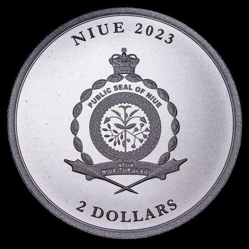 Niue. 2 Dollars 2023 Vivat Humanitas, 1 Oz (.999) (Zonder, Postzegels en Munten, Munten | Europa | Niet-Euromunten