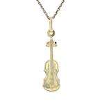 Gouden vintage viool hanger 14 krt, Ophalen of Verzenden, Nieuw