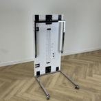 Wiesner-Hager verrijdbare klaptafel 140x70 cm, wit - chroom, Ophalen of Verzenden, Gebruikt, Bureau