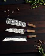 Set of 3, Hand-Forged with Old Steel with Skulls Theme