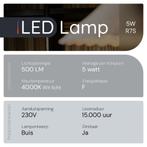 Avide R7S LED Staaflamp Dimbaar 78mm - 5W 220-240V - 4000K -, Verzenden, Nieuw