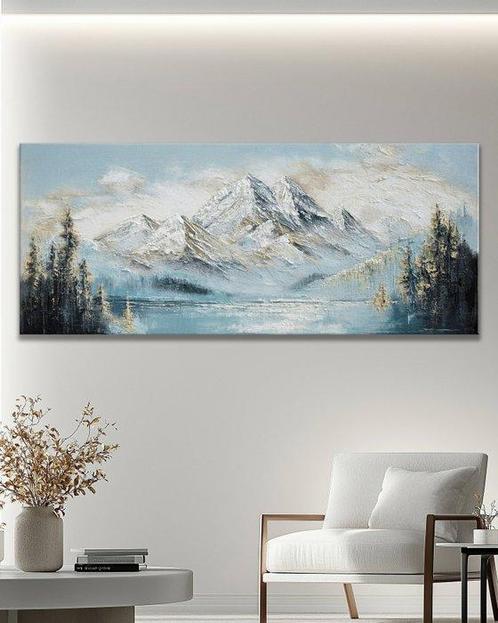 CleliaArt - Misty Alpine Peaks, Antiek en Kunst, Kunst | Schilderijen | Modern