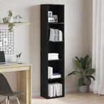 vidaXL Boekenkast zwart eiken 40x30x189 cm bewerkt hout, Huis en Inrichting, Kasten | Boekenkasten, Verzenden, Nieuw, Overige houtsoorten