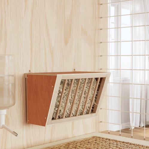 vidaXL Hooiruif voor konijnen 37x18,5x23 cm massief, Dieren en Toebehoren, Overige Dieren-accessoires, Nieuw, Verzenden