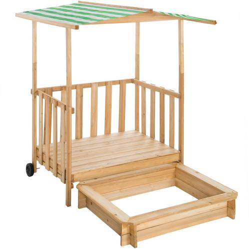 Zandbak met overkapping 106x105x137cm - groen, Kinderen en Baby's, Speelgoed | Buiten | Zandbakken, Verzenden