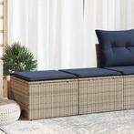 vidaXL 2-delige Loungeset met kussens poly rattan acacia, Verzenden, Nieuw, Rotan, Loungeset