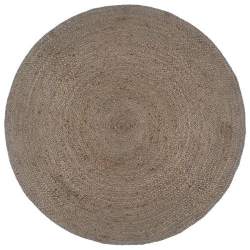 vidaXL Vloerkleed handgemaakt rond 210 cm jute grijs, Huis en Inrichting, Stoffering | Tapijten en Kleden, Grijs, Nieuw, Verzenden