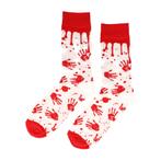 Sokken - Horror Bloed Handjes Print - Wit Rood - Katoen -, Kleding | Dames, Nieuw