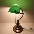 Bankierslamp - Notarislamp - Groen glas - Notarislamp /