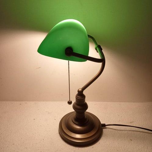 Bankierslamp - Notarislamp - Groen glas - Notarislamp /, Antiek en Kunst, Curiosa en Brocante
