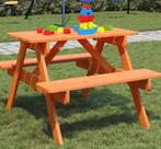 Kinder Picknicktafel 2-in-1 met Bankjes en Parasolgat, Verzenden, Nieuw
