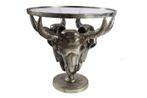 Extravagante salontafel MATADOR 56cm bronzen stierenkop met, Huis en Inrichting, Tafels | Salontafels, Nieuw, Ophalen of Verzenden