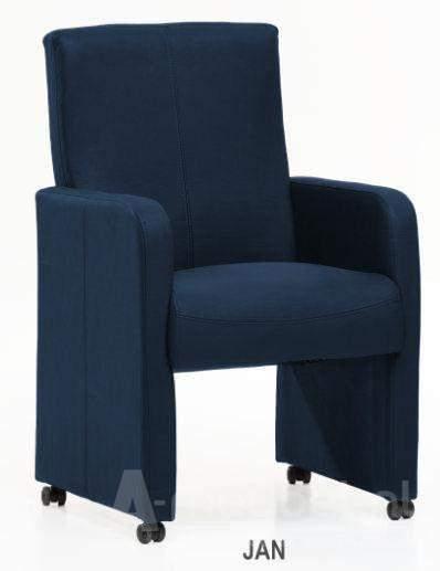 Eetkamerstoel Jan - eetkamerstoelen - Blauw, Huis en Inrichting, Stoelen, Blauw, Nieuw, Stof