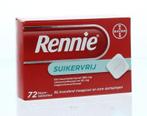 Rennie suikervrij tabletten 72 tabletten, Nieuw, Verzenden