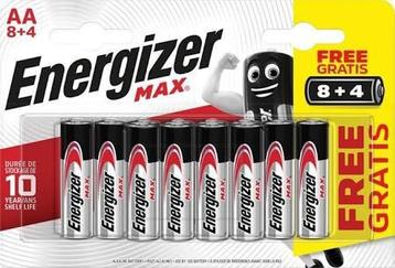 Energizer MAX 8 + 4 stuks Alkaline-Batterijen | AA | 1.5 V beschikbaar voor biedingen