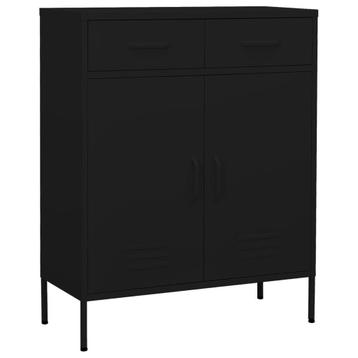 Zwarte Stalen Kast 80cm - Tweedekansje! Sterk & Stijlvol beschikbaar voor biedingen