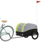 Fietstrailer 45 kg ijzer zwart en groen (Auto-Fiets), Nieuw, Verzenden
