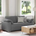 vidaXL Donkergrijze Loveseat Sofa, 140 cm van Stof, Verzenden, Nieuw, Stof, Minder dan 150 cm