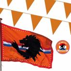 Oranje versiering buiten pakket 2x mega Holland vlag + 100..
