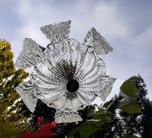 Kroonluchter - Glas - Glinsterlamp, Antiek en Kunst, Antiek | Lampen