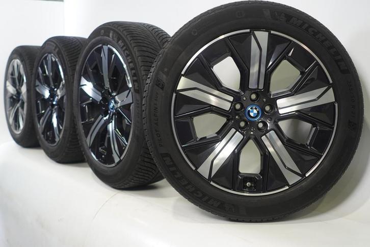BMW iX i20 1011 21 inch velgen Michelin Winterbanden Origine, Auto-onderdelen, Banden en Velgen, Velg(en), Gebruikt, 21 inch, Winterbanden