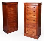 Pair of Wellington Chests - Ladekast (2) - Mahonie, Antiek en Kunst