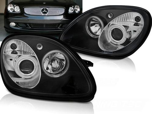 Koplampen Mercedes SLK 98-00 Angel eyes zwart, Auto-onderdelen, Overige Auto-onderdelen, Ophalen of Verzenden