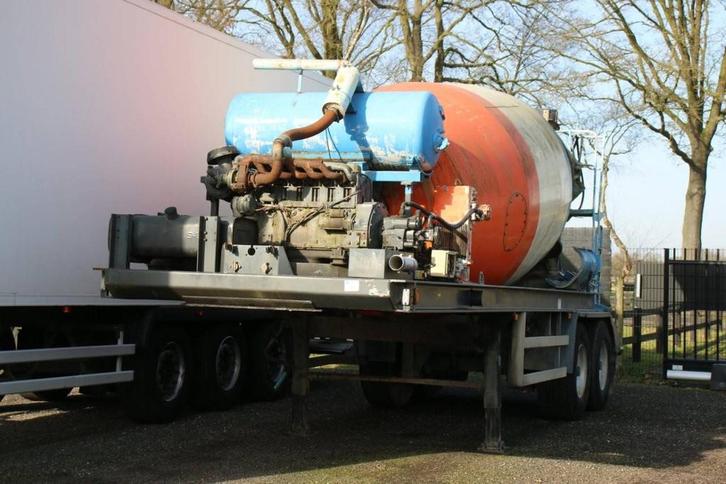 Veiling: Trailer Deom MI362 met Betonmixer RHS T30 2002, Auto's, Vrachtwagens, BTW verrekenbaar, Overige brandstoffen, Overige kleuren