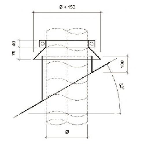 Dakdoorvoer 90 graden 100mm, Doe-het-zelf en Verbouw, Ventilatie en Afzuiging, Verzenden