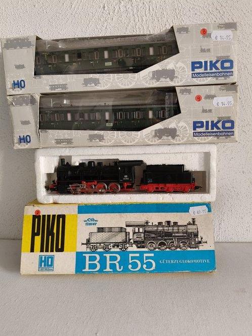 Piko H0 - 53014/53015 - Treinset (3) - Stoomlocomotief met, Hobby en Vrije tijd, Modeltreinen | H0