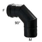 Ati bocht 90 80mm tbv pelletkachels, Verzenden, Nieuw