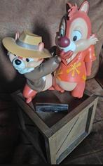 Disney - Figuur - Chip en Dale in kist beeld - Hars, Verzamelen, Disney, Nieuw