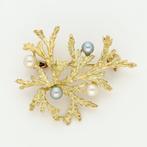 Broche - 14 karaat Geel goud - Parel, Sieraden, Tassen en Uiterlijk, Antieke sieraden