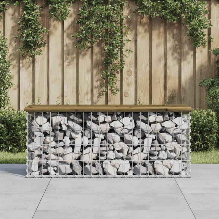 vidaXL Tuinbank schanskorfontwerp 103x31,5x42 cm, Tuin en Terras, Tuinbanken, Nieuw, Verzenden
