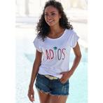 Beachtime T-shirt Met frontprint Adios in een zachte, Verzenden, Nieuw