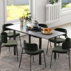 TRUUSK Uitschuifbare Eetkamertafel - Keukentafel voor 6 Pers, Huis en Inrichting, Tafels | Eettafels, Verzenden, Nieuw
