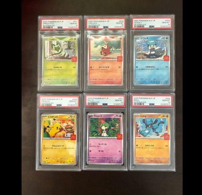 Pokémon - 6 Graded card - PSA10 Mcdonalds Promo Sequential, Hobby en Vrije tijd, Verzamelkaartspellen | Pokémon