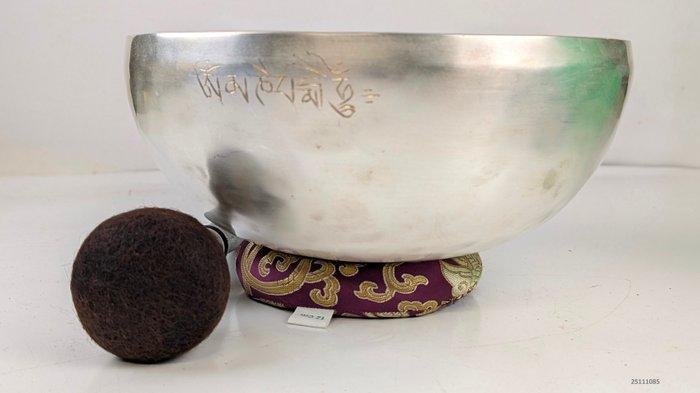 Antiek Klankschaal - 7 metalen met extra zilver en versierd, Muziek en Instrumenten, Blaasinstrumenten | Blokfluiten