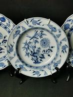 Meissen Antica- Cipolla Blu dipinto a mano - 3 Placche da