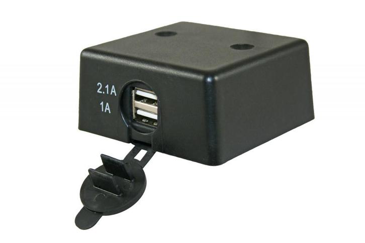 Dubbele USB stekkerdoos 2.1A /1.0A opbouw, Caravans en Kamperen, Kampeeraccessoires, Ophalen of Verzenden